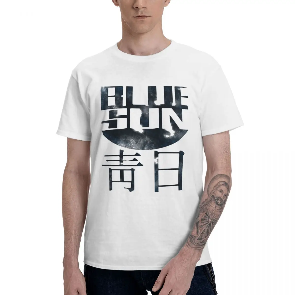 Fashion Blue Sun Logo Firefly T Shirts Pure Cotton Crewneck Men T-Shirt Short Long Sleeve PlUnisex Tees Clothes EU Size