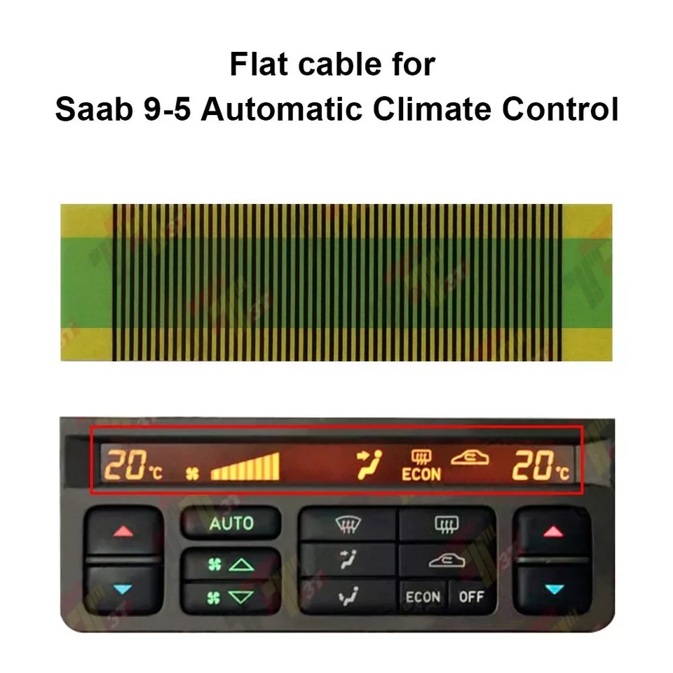 Flat Cable for Saab 9-5 Heater Climate Control Unit Pixel Missing Repair