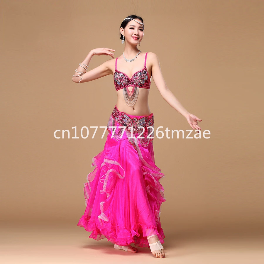 Set di prestazioni di danza del ventre costumi di prestazione nuovo tipo vestito Costume gonna anca