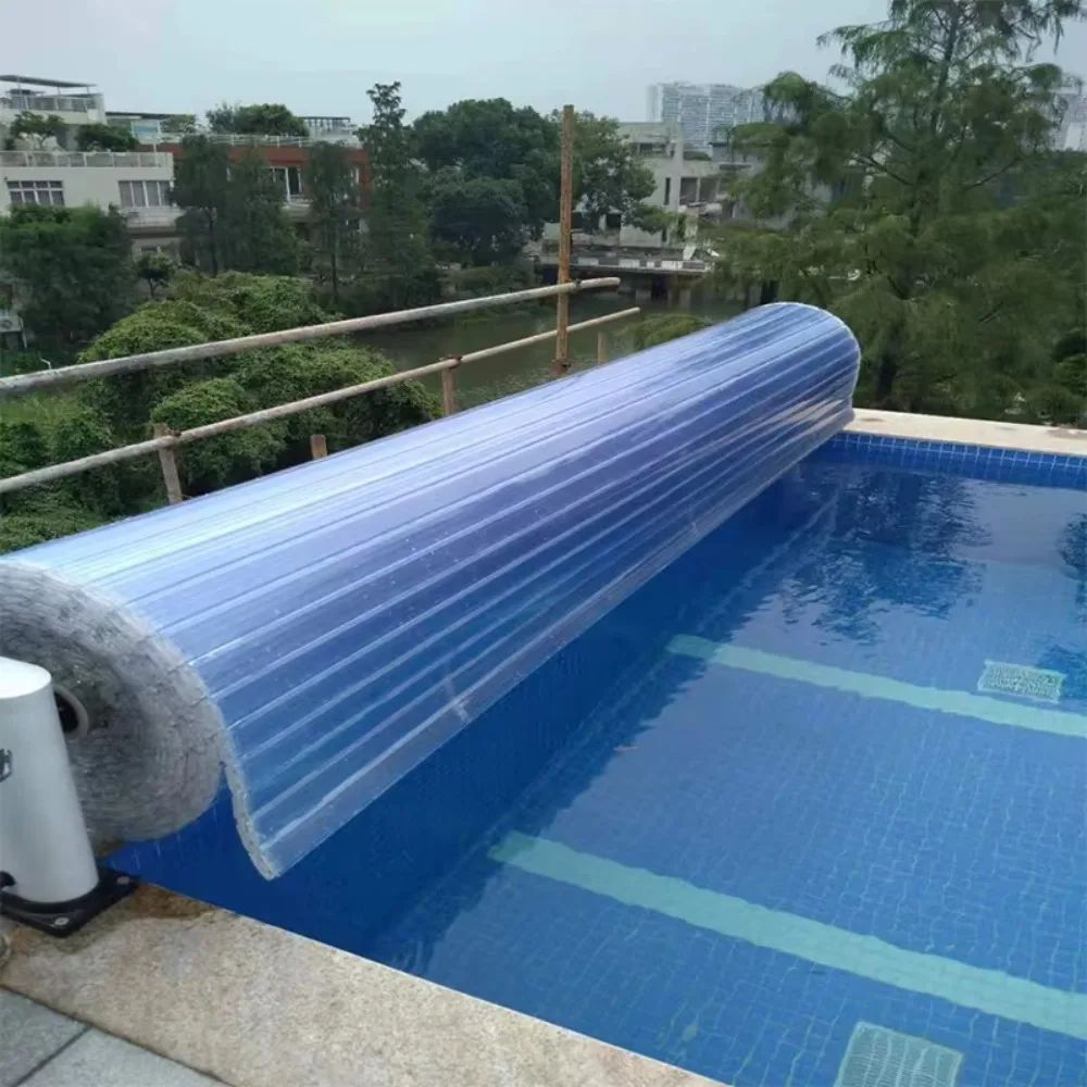 Automatic Folding In-Pool Cover Professional Custom Thermal Swimming Pool Cover Heat Retention Hard Pool Enclosure System