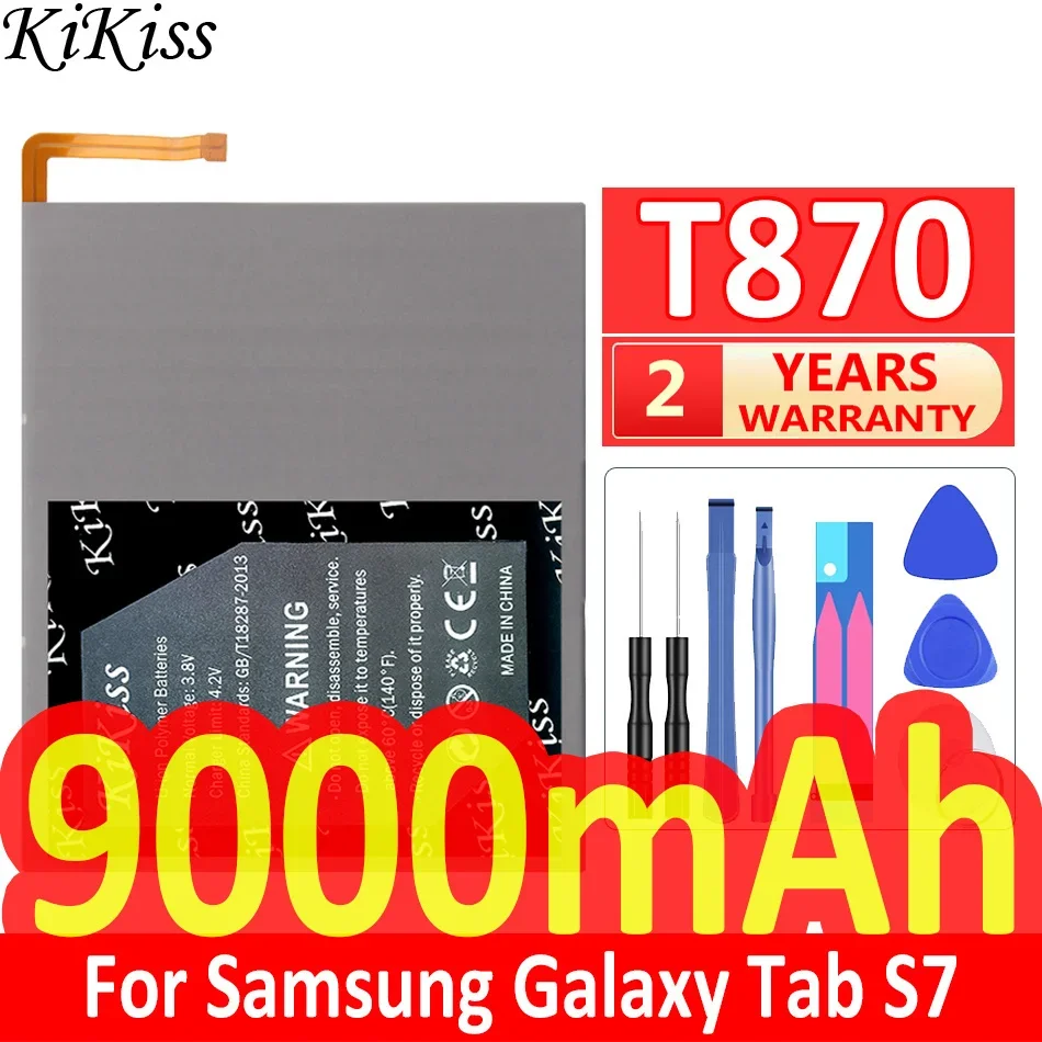 

9000mAh KiKiss Powerful Battery T870 (EB-BT875ABY) For Samsung Galaxy Tab S7 SM-T875 Laptop Batteries