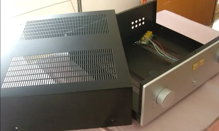 Sasis Amplifier Size430*140*368Mm AMP-140B/Sasis Aluminium Besi/Sasis Amplifier Gabungan/Sasis Amp Belakang/Penutup Casing AMP