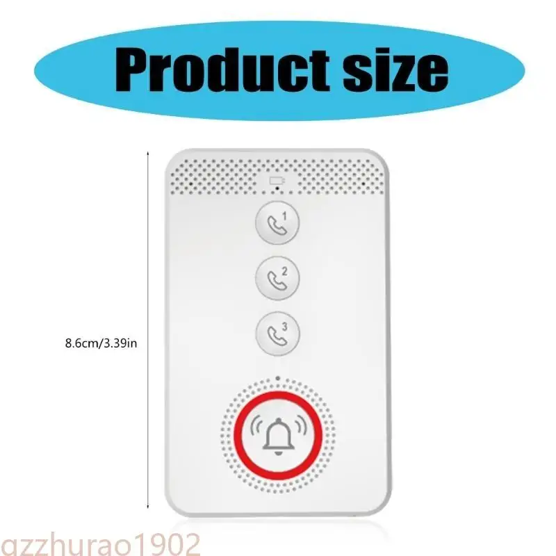 

97QB SOS Caregiver Pager Phone Alert Transmitters Life Call Button for Elderly Patient
