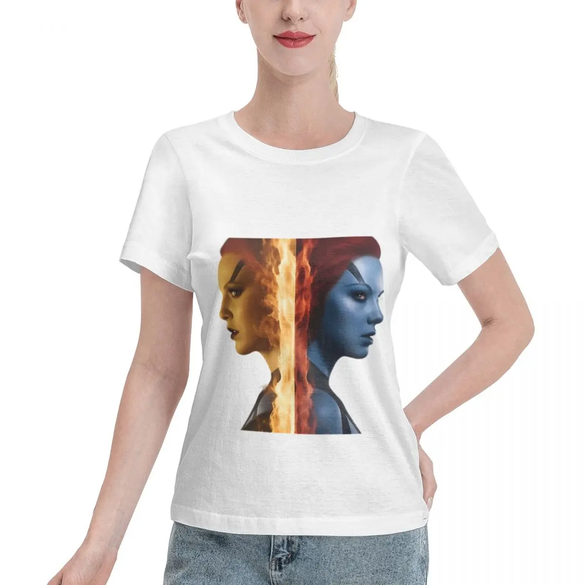 Street Pick Movie Poster In The Style Of Double Exposure Women's T-shirt Y2K Everyday Tee