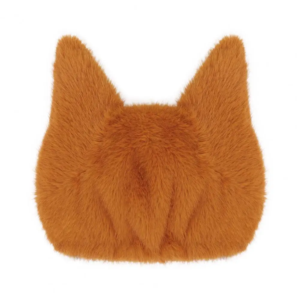Comfortable Skin Hat Plush Hat with 3d Ears Double-sided Fox Wolf Fuzzy Warm Hat Cute Cosplay Party Wear for Men Women Cute