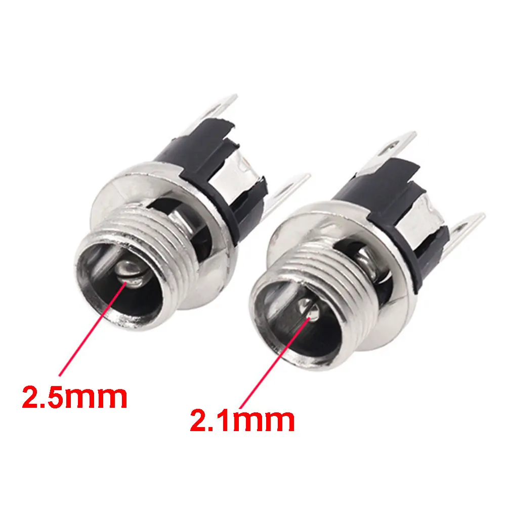 1pcs Fechável 5.5x2.5mm DC Macho Power Plug Tomada Fêmea com Conector de Bloqueio Porca Parafuso