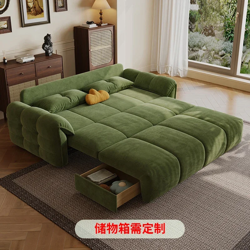 Modern wind smart sofa bed small apartment telescopic foldable multi-functional wear-resistant cloth