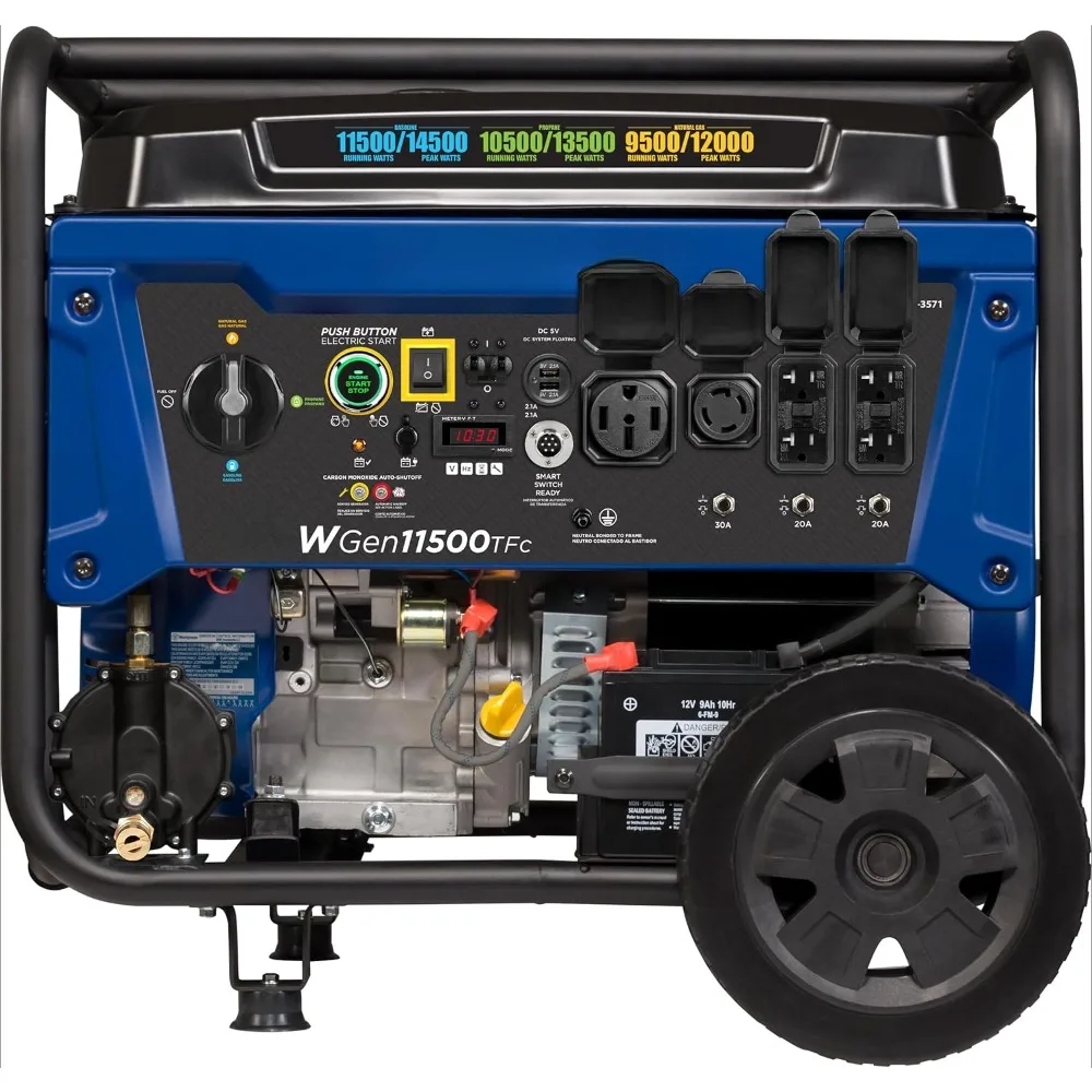 Outdoor Power Equipment 14500 Peak Watt Tri-Fuel Home Backup Portable Generator, Remote Electric Start, Transfer Switch Ready