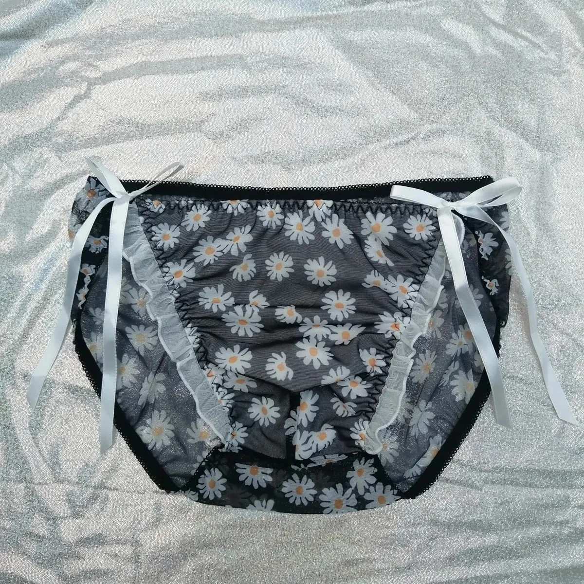 Man's Sheer Heart Shape LGBQT Group BF Briefs Cute Heart Prints