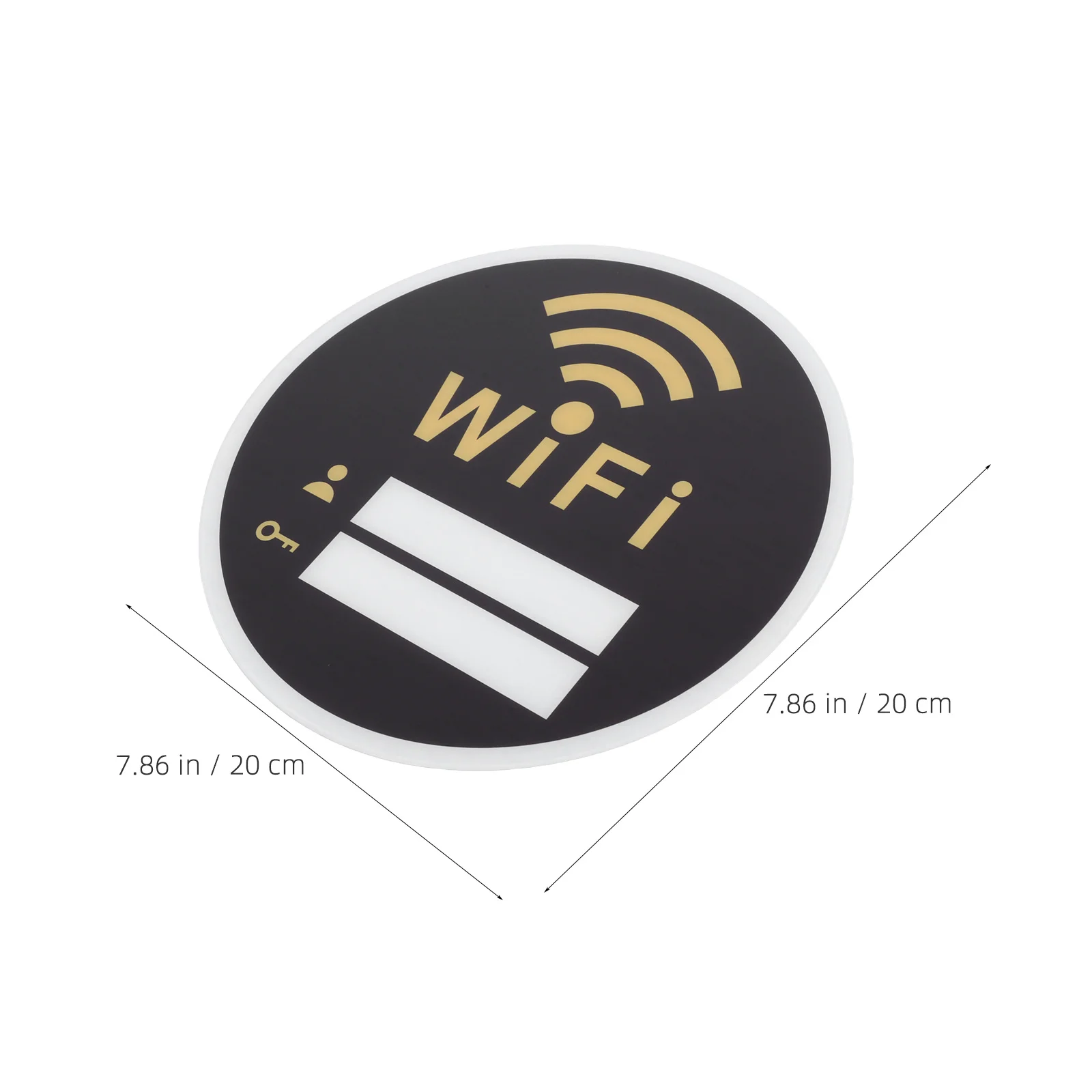 Practical Acrylic Reminder 20x20cm WiFi Sign Wall Sticker Increases Customer Flow Suitable for Various Places Acrylic Sign