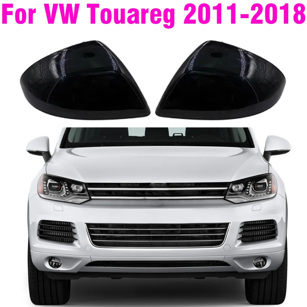 

For VW Touareg 7P 2011 - 2018 Black ABS Car Styling Exterior Rear View Mirror Cover Accessories