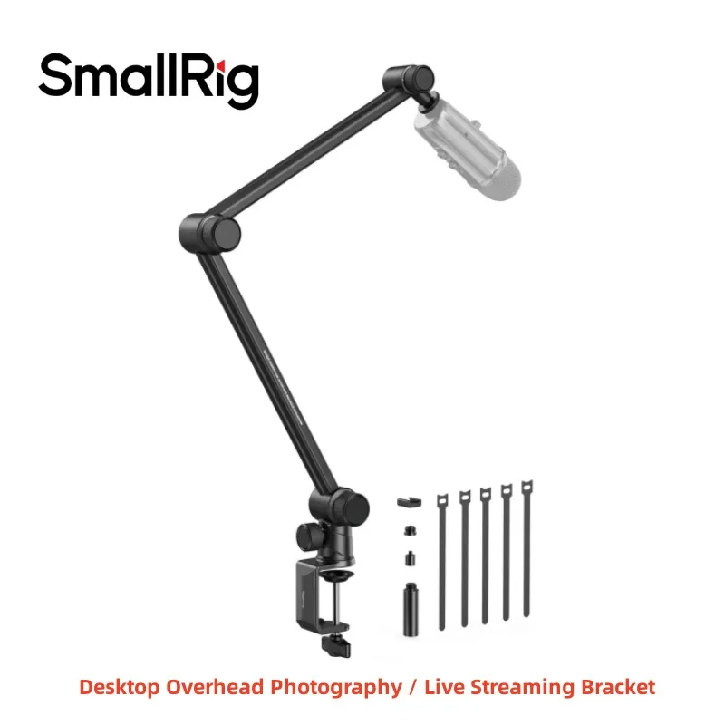 

Smallrig Desktop Overhead Photography / Live Streaming Bracket Microphone Boom Arm Desk Mount Capacity 1.5kg-3kg 4304 4303 4324