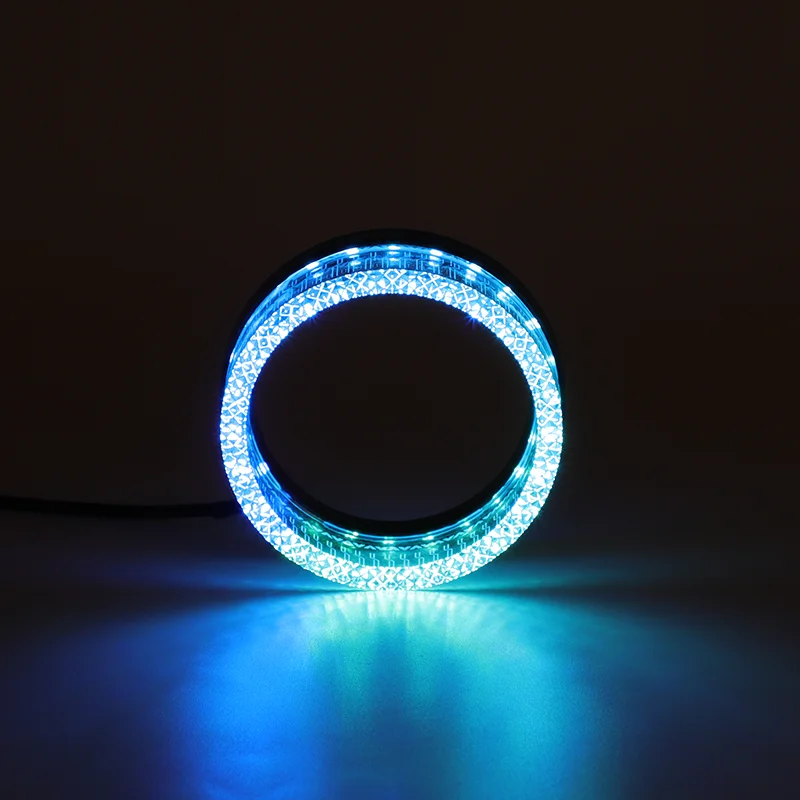 I9 3-inch RGBW 12V O-shape multi-color headlight Light Emitting Diode Angel Eye Halo Headlight Decorative Projector Lens Cover