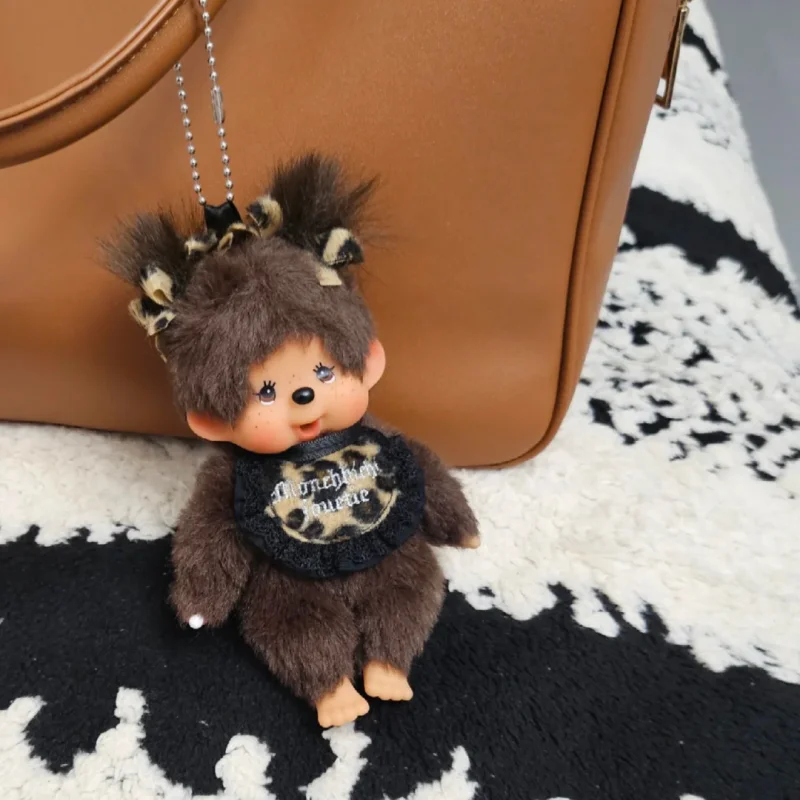 

New Monchhichi Collab Plush Doll Keychain Soft Fluffy Bag Pendant Charm Cute Stuffed Toy Desk Decoration Item Keychain Hot Gifts