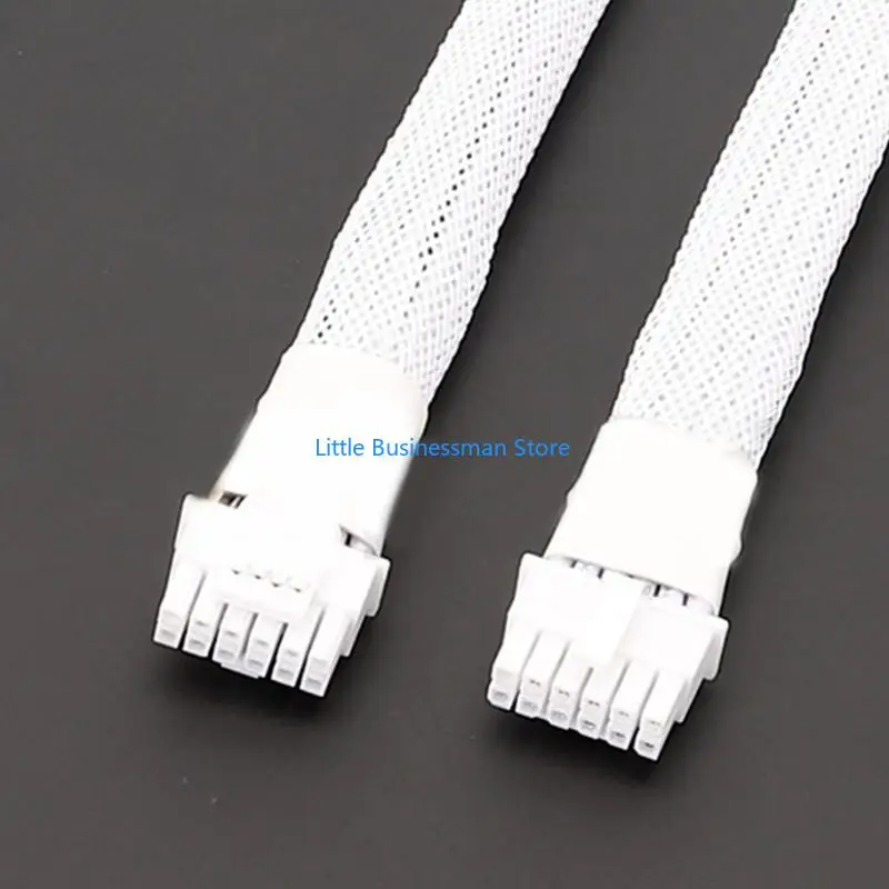 16Pin Male to PCIE 16-Pin Straight to Elbow Head Cable for RTX4080 and RTX4090 Series with Combs Streamlined Cable M76A