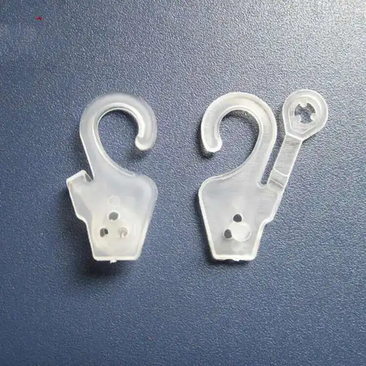 100 Stück Kunststoff-Schnappclip-Haken, Kleiderbügel für Hemden, Unterwäsche, Socken, Taschenpaket, Stoffkopf, J-Haken, Kleidungsschlaufen-Schloss, Display-Aufhänger – Detail 3