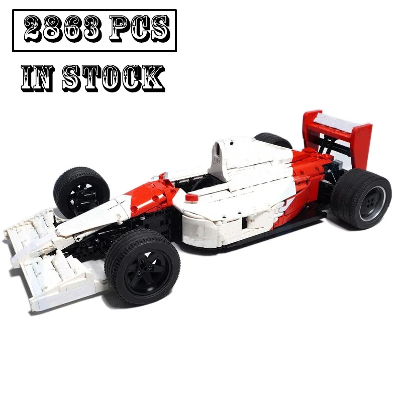 New Technical MOC-180921 SuperMP4/6 1:8 Scale SuperRace Car Model Buiding Kit Creators Block Bricks Kids Toys Birthday Gifts