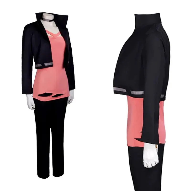 2025 11 마이 애니메이션 지로 쿠요카 코스프레 의상 여성 블랙 조끼 레드 재킷 슈트 보쿠노 히어로 아카데미아 유니폼