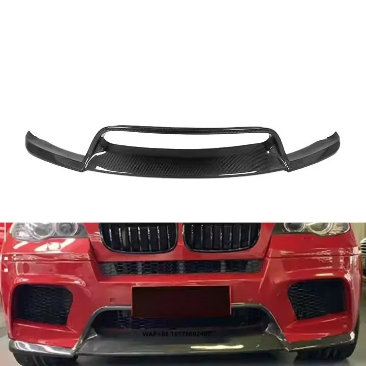 

JC Carbon Fiber X5 X6 Carbon Fiber Front Bumper Lip Spoiler forBMW E71 X6M E70 X5M 08-14