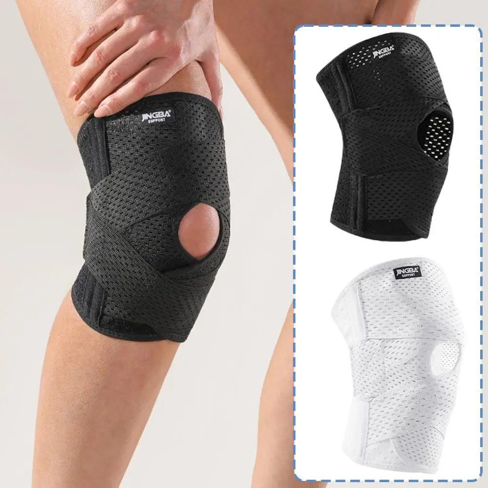 

Knee Brace with Side Stabilizers Relieve Meniscus Tear Knee Pain Joint Pain Relief Breathable Adjustable Knee Support Knee Pads