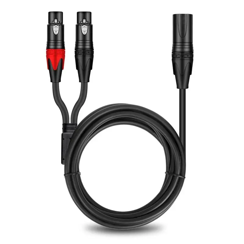 AS95 XLR to XLR Y-Splitter Cable, Balanced Female to Dual Male Audio Microphone Adapter, 2 XLR to XLR Adapter