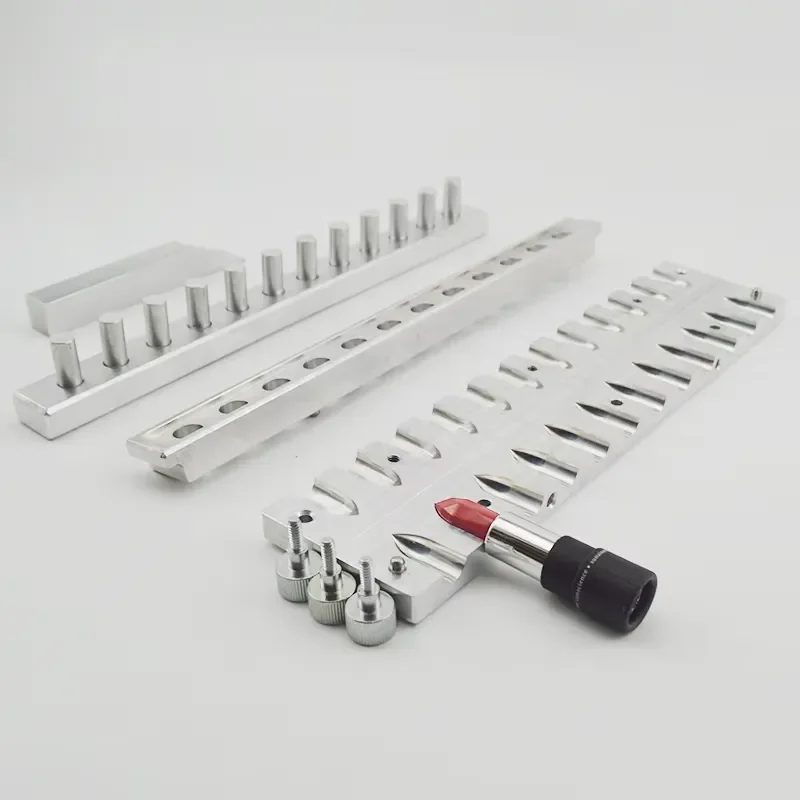 12 Cavities Double Colors Lipstick Aluminum Mold Maker DIY Filling Mould Diamond Lipstick Custom 2 Colors Eyeshadow Stick