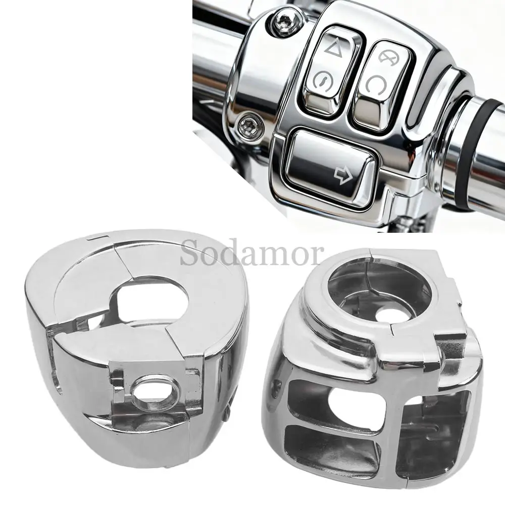 

Handlebar Control Switch Housing Cover Kit For Harley Dyna Softail Fat Street Boy Sportster Iron 883 1200 FLSTF 2011+ Motorcycle