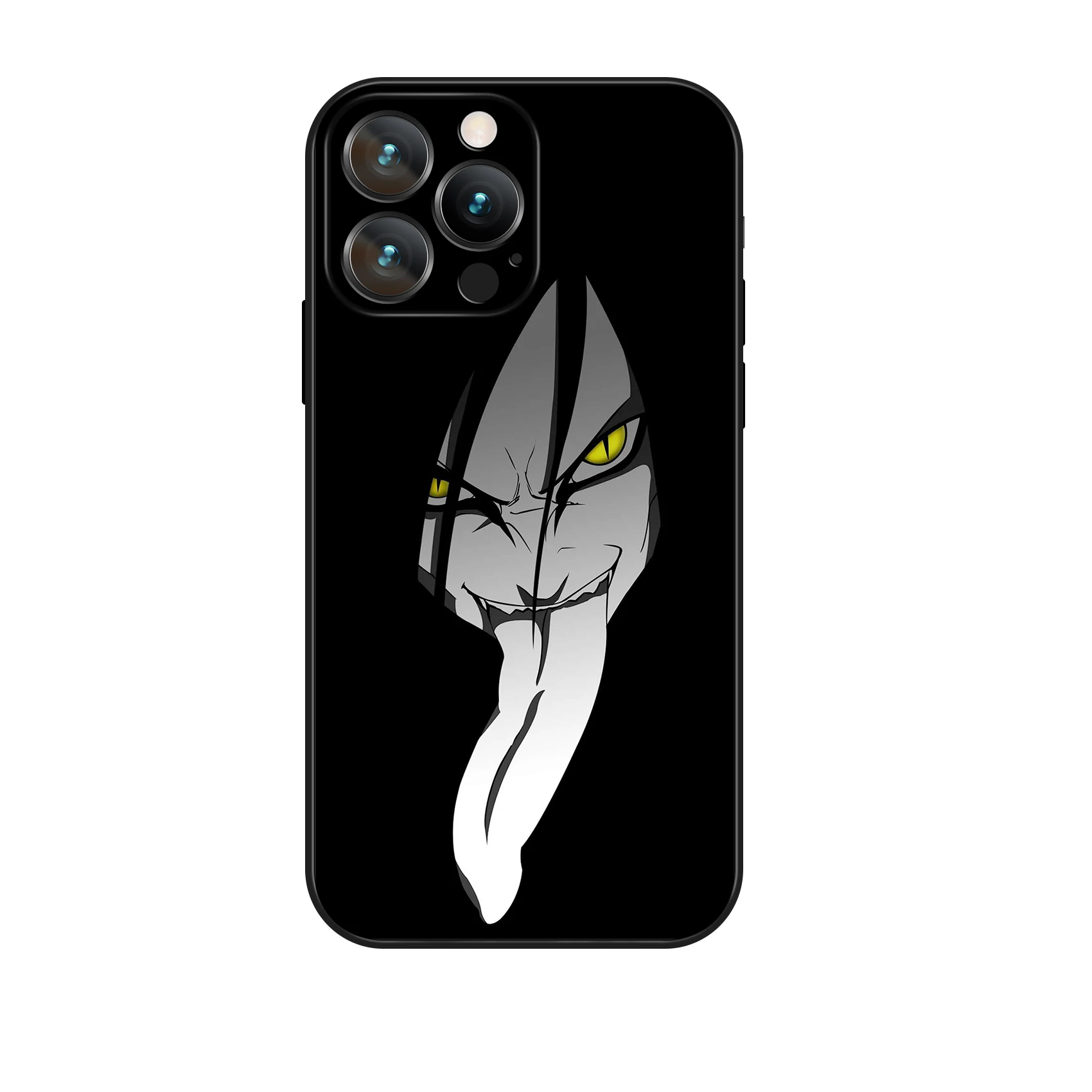 MINISO Hot Anime Orochimaru Case for iPhone 16 Pro Max Soft Silicon Black Phone Cover for iPhone 16 15 14 13 12 11 Pro Max Plus