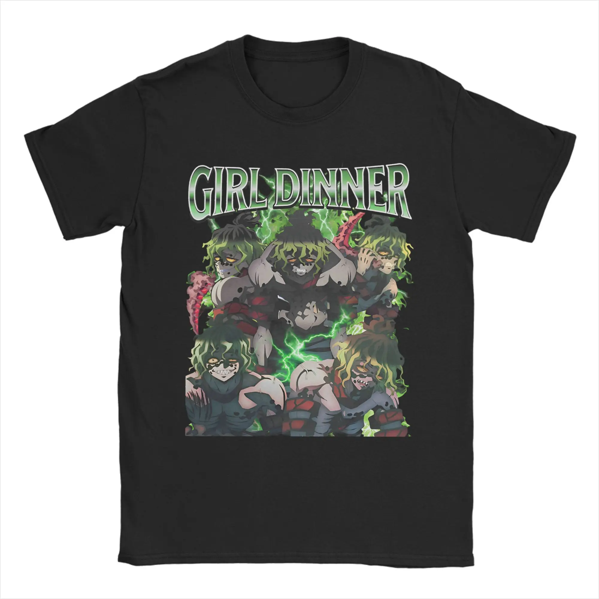 Gyutaro Kimetsu No Yaiba Demon Slayer camiseta para hombres increíble Camiseta de algodón cuello redondo Camiseta de manga corta partes superiores nuevas