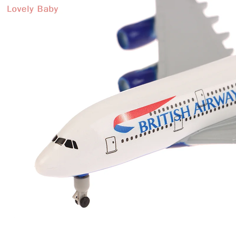 

20 см сплав металла UK Air British Airways AIRBUS 380 A380 Airlines самолет W модель шасси литья под давлением модель самолета