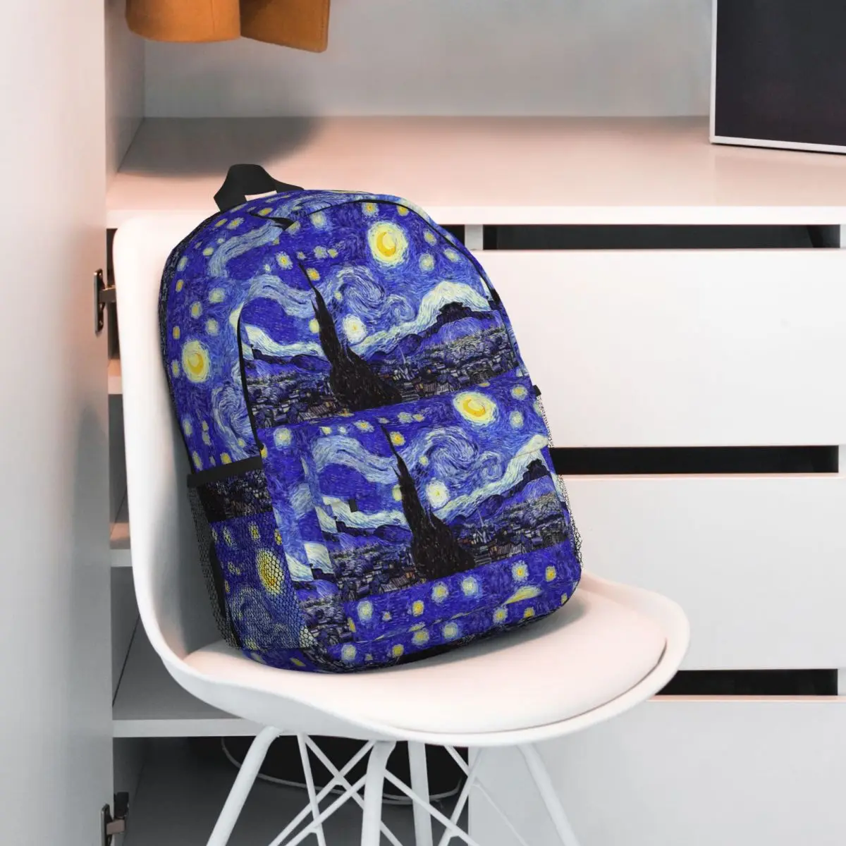 A Starry Night Van Gogh Mountain Inspiration Backpack Hot Sale Daypack Large Capacity Boy Girl BookBag Shoulder Bags School Bag