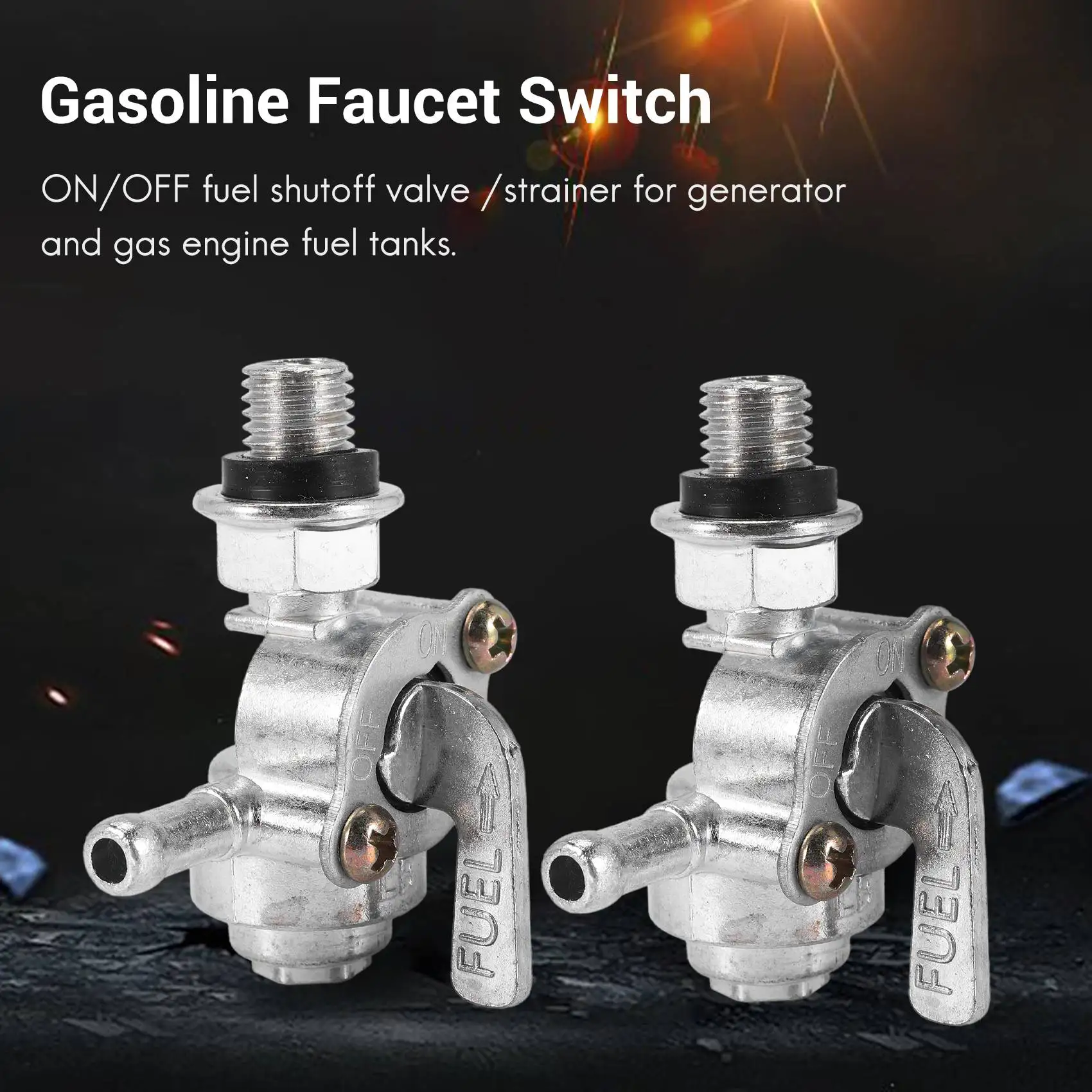 ABZV-2X Universal Gasoline Faucet Gasoline Switch for Generator Gasmotor Fuel Tanks