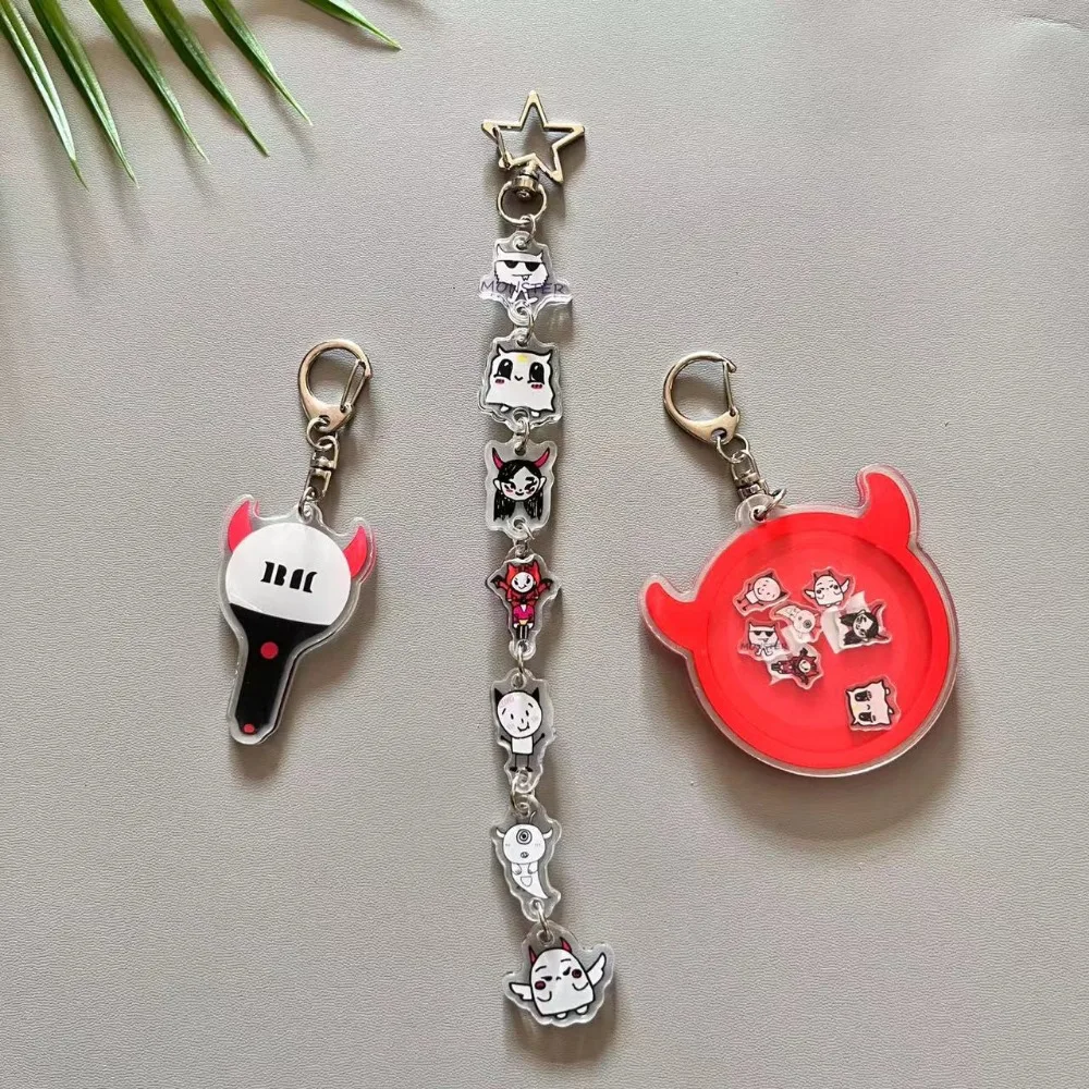 KPOP BABYMONSTER-Porte-clés pendentif Lightstick Cartoon, porte-clés, RAMI AHYEON RORA .co.jp, RUKA CHIcalls, ITA PHARITA, accessoires GérGift