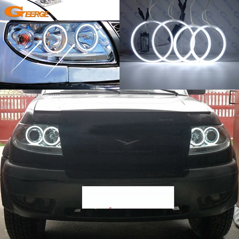 For Baijah Tulos UAZ Patriot Excellent Ultra Bright CCFL Angel Eyes Halo Rings Light Car Accessories