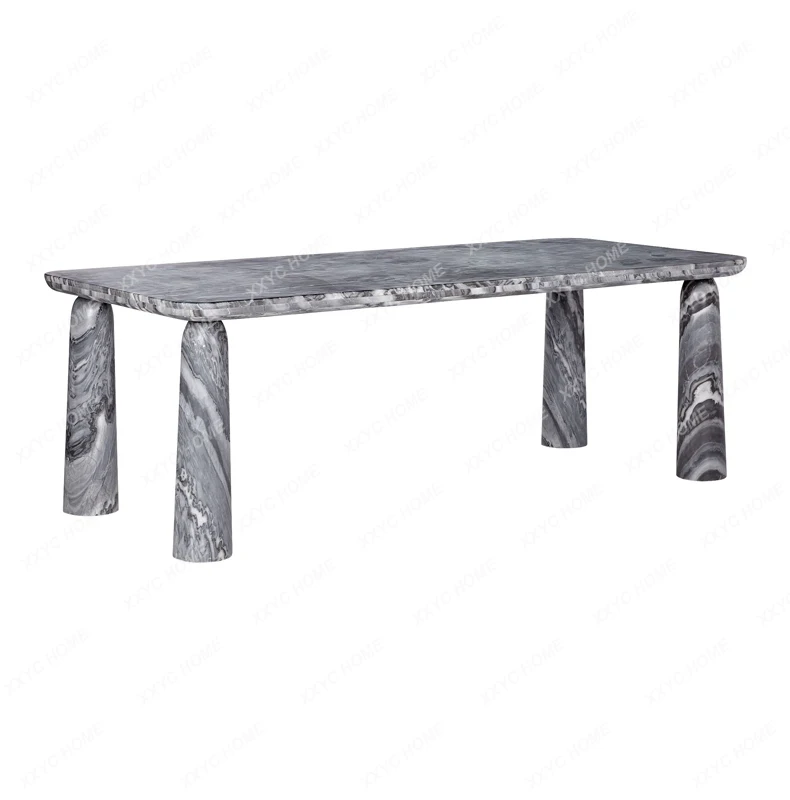 X-S Hong Kong-style light luxury marble dining table, modern simple home use, eating table negotiation table HG
