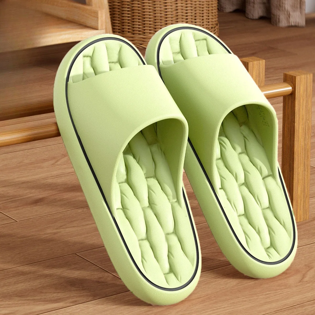 

Мужские тапочки Eva Shiatsu House, домашняя мужская обувь на платформе, повседневная домашняя обувь для ванной комнаты, летняя распродажа, тренд 2025 года, оригинал