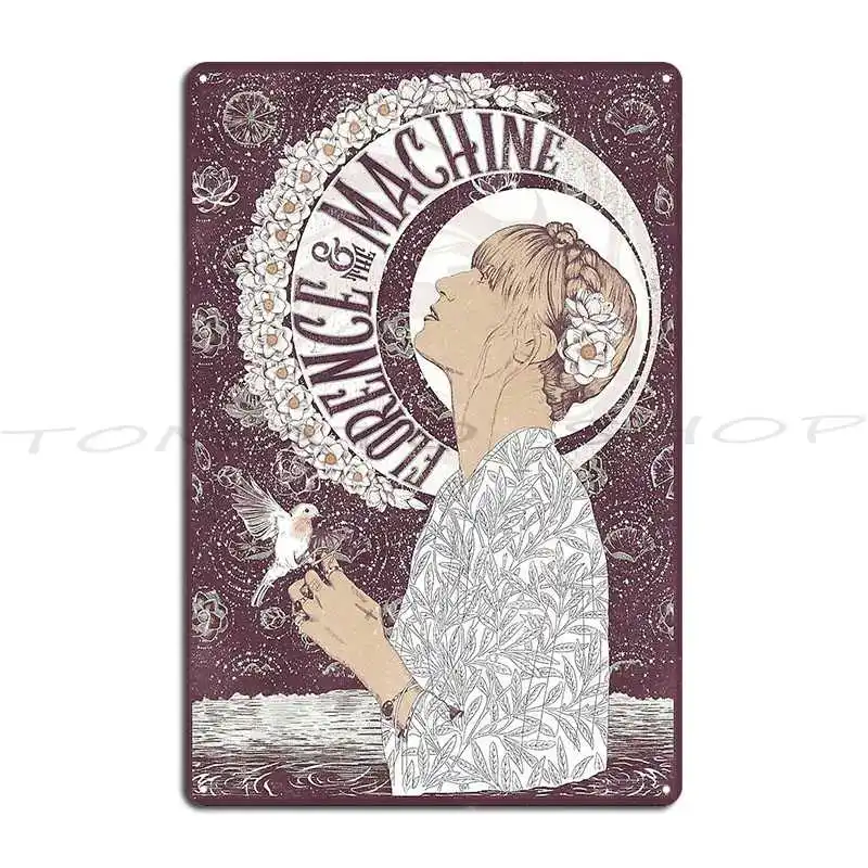 Florence And The Machine Vintage Metal Plaque Poster Garage Wall Custom Rusty Funny Character Tin Sign Poster