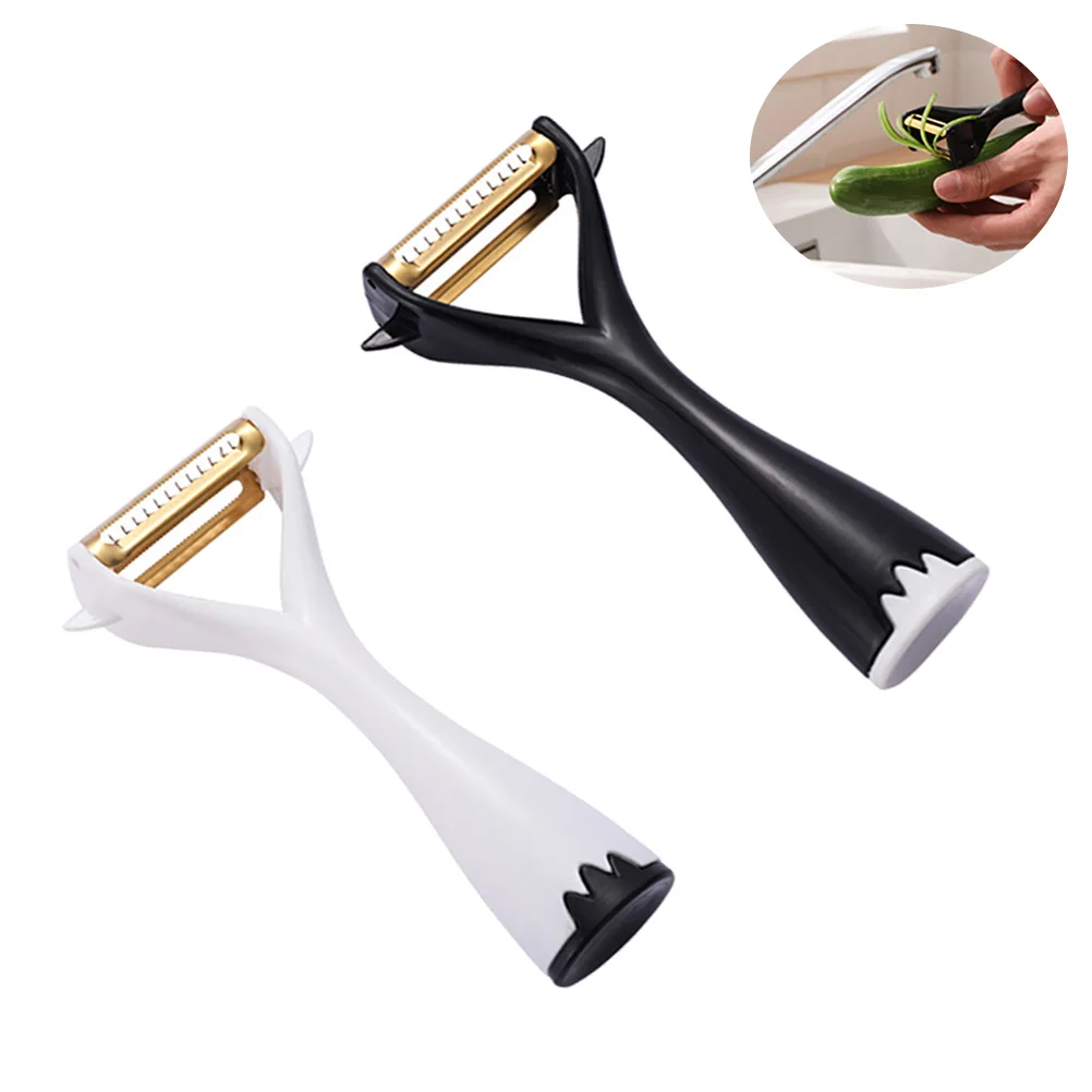 

2 Pcs Peeler Grater Stainless Steel Multifunction Paring Knife Fruit Vegetable Peelers