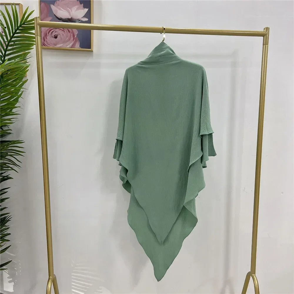 

Women Muslim Long Khimar Eid Ramadan Prayer Garment Islamic Hijab Headscarf Turkey Abayas Abaya Overhead Niqab Nikab Headdress