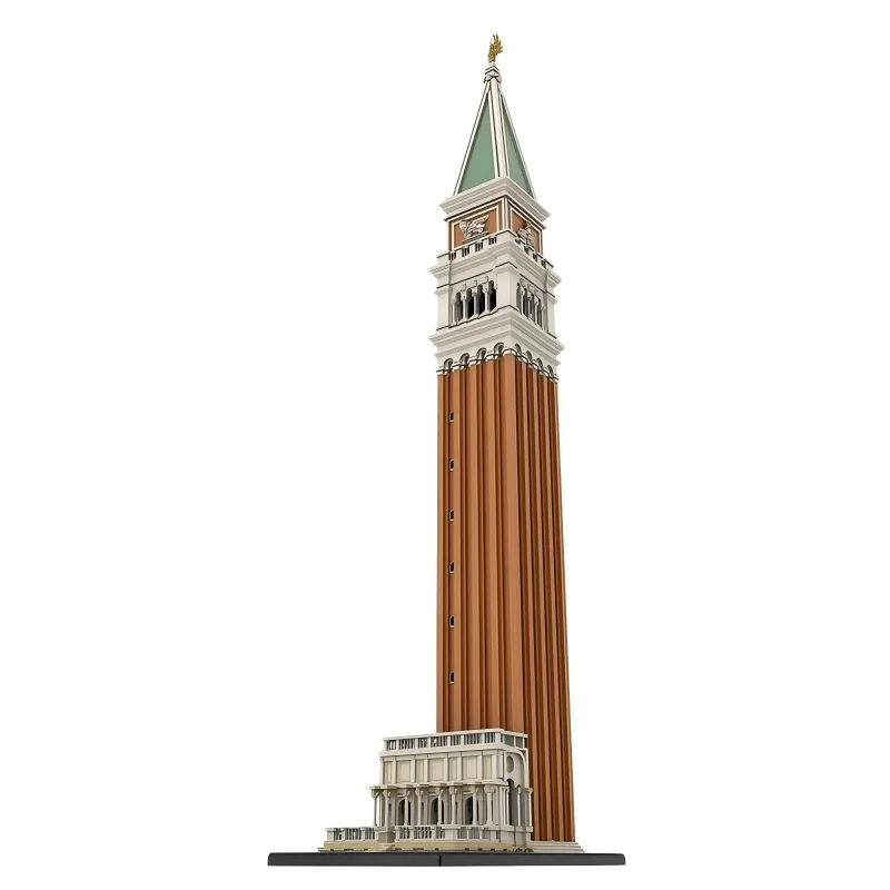 20050 PCS Towering Venice St Mark Bell Tower Building Blocks Set Classic Historic Italian Architecture Home Office Decor Display