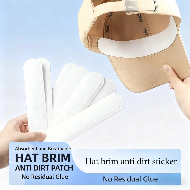 10pcs  Disposable Sweat-absorbent Patches Summer Sweat Absorbing Patch For Baseball Cap Adjustable Hat Protection Stickers