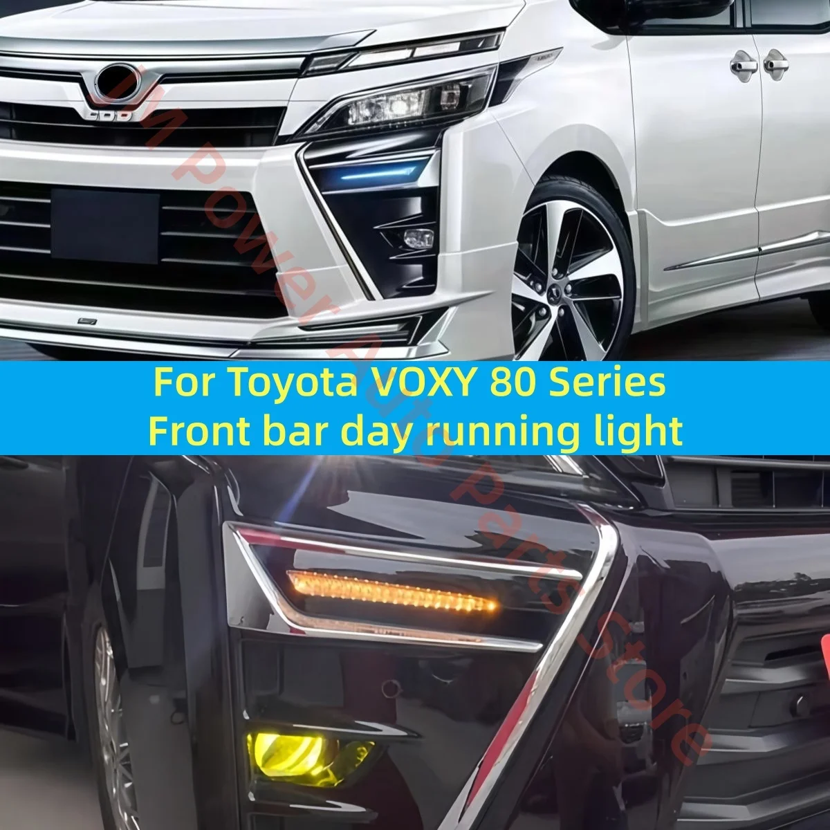 For Toyota VOXY 80 Series Front bumper lights Modification LED Front bar day running light Nighttime running lights Turn signal