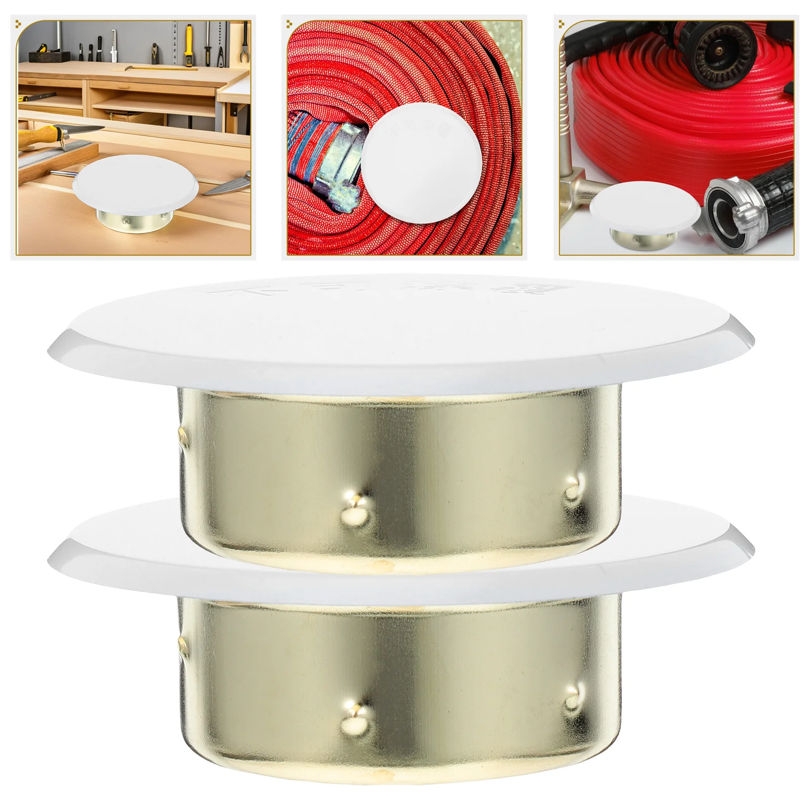 

4pcs Metal Fire Sprinkler Concealed Cover Plate Nozzle Cap For Ceiling Residential Industrial Safety System Durable Iron Easy