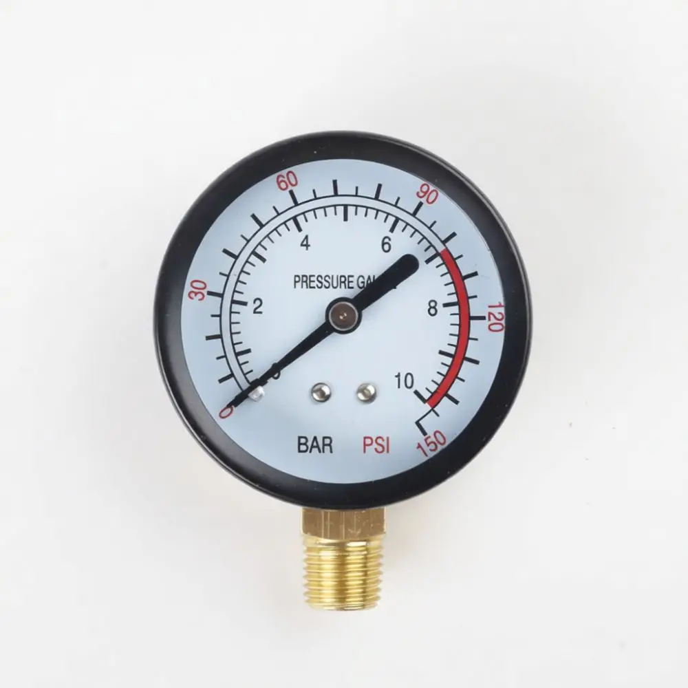 Pneumatic System Pressure Gauge Air Compressor Flow Meter High Accuracy Monitoring Device Metal Plastic Housing Industrial