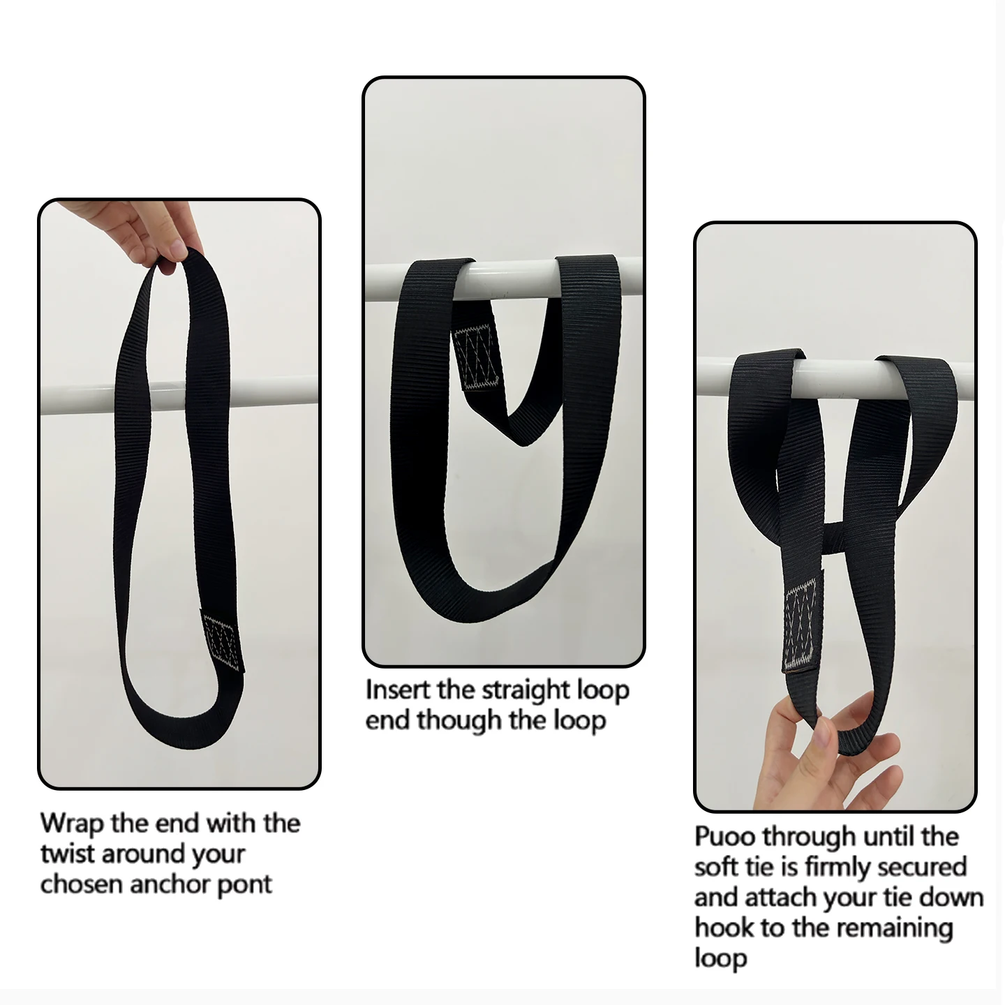 Heavy Duty Soft Loop Tie Down Straps, 46cm - Versatile Nylon Bands for Securing ATVs, UTVs, Motorcycles, Scooters & Lawn Equipme