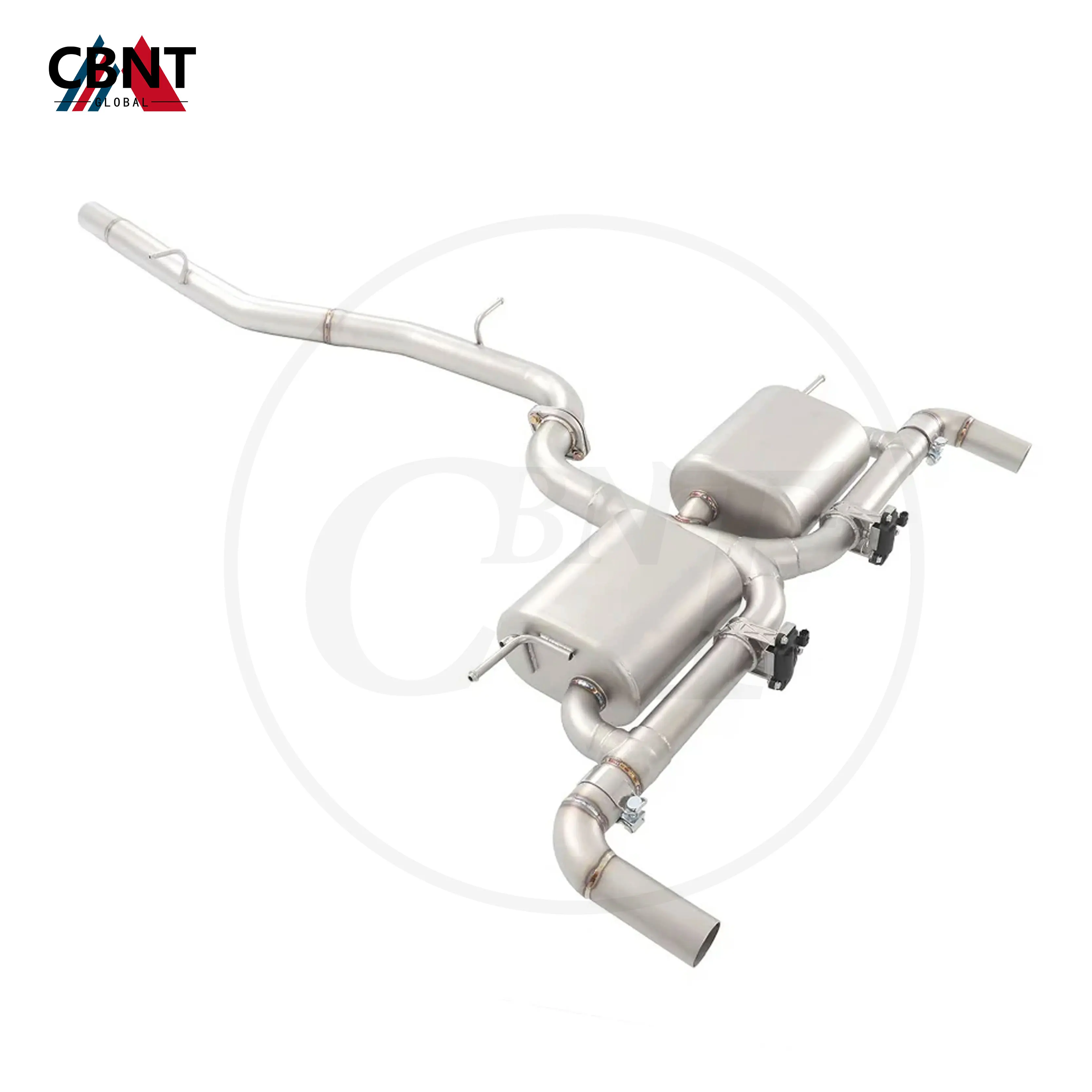 CBNT Valved Exhaust-pipe for VW Tiguan R-line 2.0T Tuning Catback with Valve Muffler SS304 Stainless Steel Exhaust System