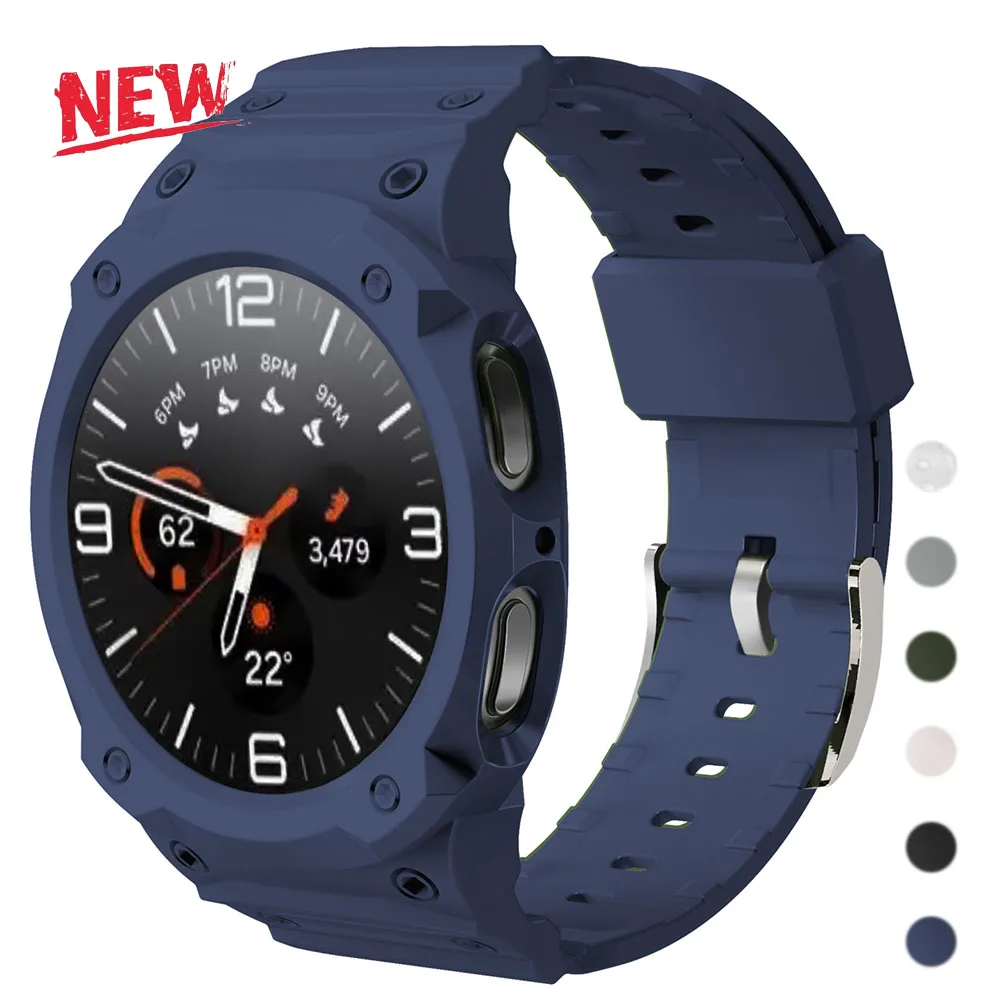 Silicone Strap Case For Samsung Galaxy Watch 8 40mm 44mm Band Bracelet Wristband Galaxy Watch 8 TPU Protect Cover Integrated