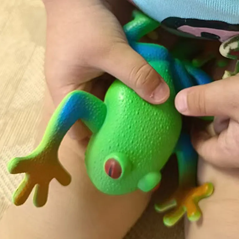 واقعية الضفدع أشياء غريبة المزحة مضحك الكمامة الهدايا بسط الإجهاد الإغاثة لعب للمراهقين بنين بنات هدايا الحفلات تخزين المواد