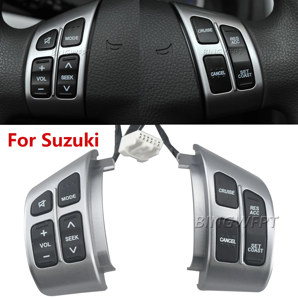 

BINGWFPT Car Steering Wheel Switches For SUZUKI Swift 1.3 1.5 2006-2013 With Audio Volume Music Control Cruise Bluetooth Switch