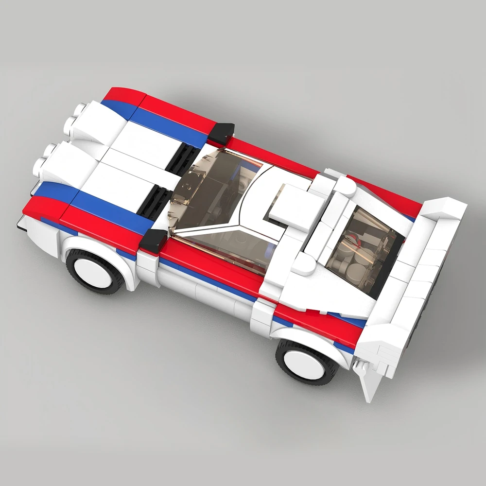 384PCS MOC Lancia Rally 037 Martini Racing - 1983 Monte Carlo Rally Champion Building Blocks DIY Toy Bricks New Year Holiday Gif